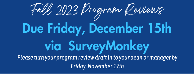 program review deadline 12/15/2023